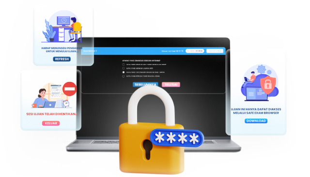 Dilengkapi Sistem Keamanan Ujian Berasis CBT ( Computer Based Test)